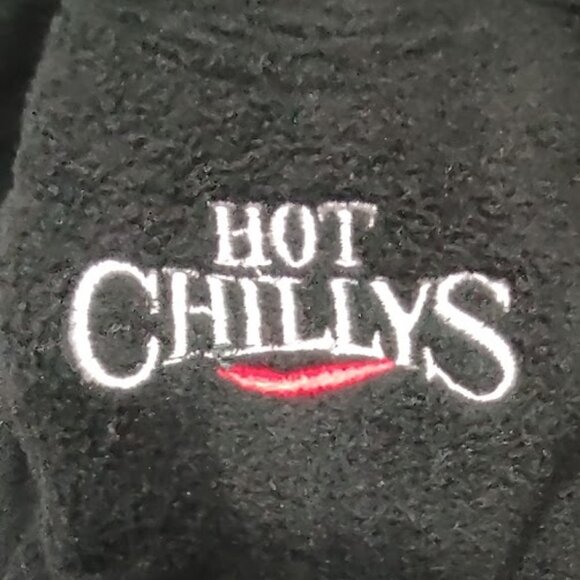 HOT CHILLYS SALSA BLACK HOODIE FUZZY LINING EMBROIDERED TEXTURED FLEECE  LARGE - Picture 8 of 16